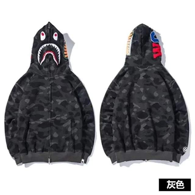 BAPE Shark Hoodie Black Camo