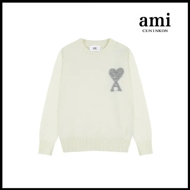 AMI Paris Knit Sweater Heart Logo
