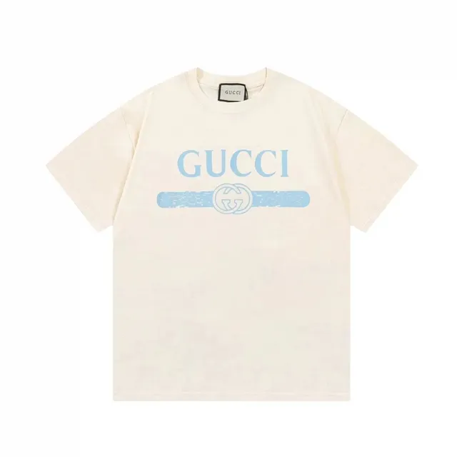Gucci Logo Print T-Shirt Belt Logo