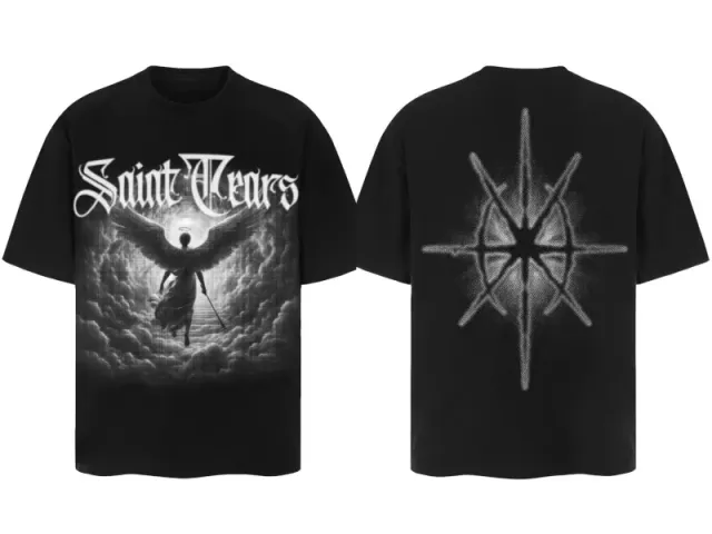 Saint Laurent Graphic T-Shirt Angel Print