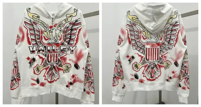 Gallery Dept. Zip-Up Hoodie Eagle Tattoo Print