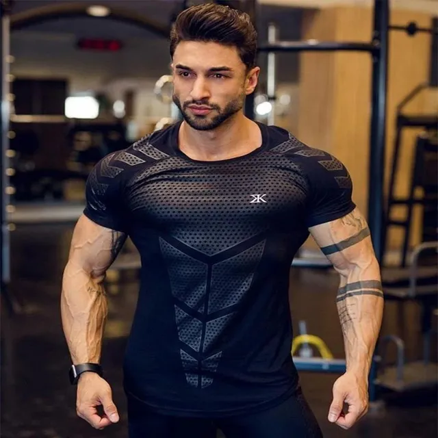 Compression T-Shirt Mesh Panel