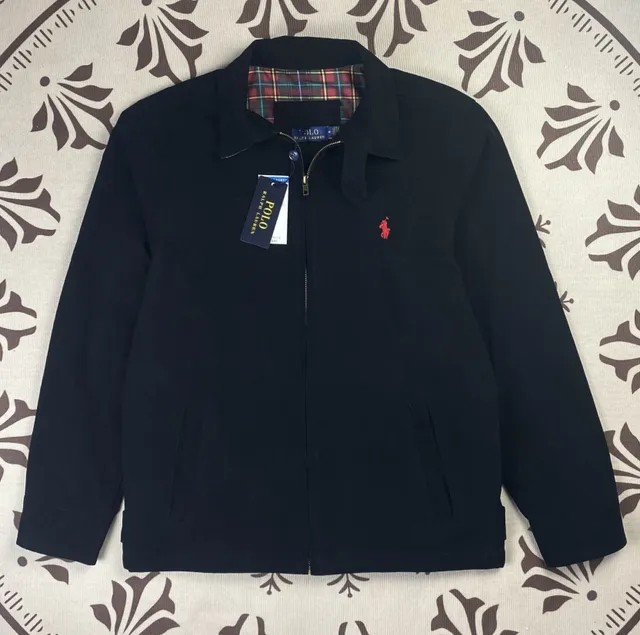 Polo Ralph Lauren Classic Fit Jacket Navy with Tartan Lining
