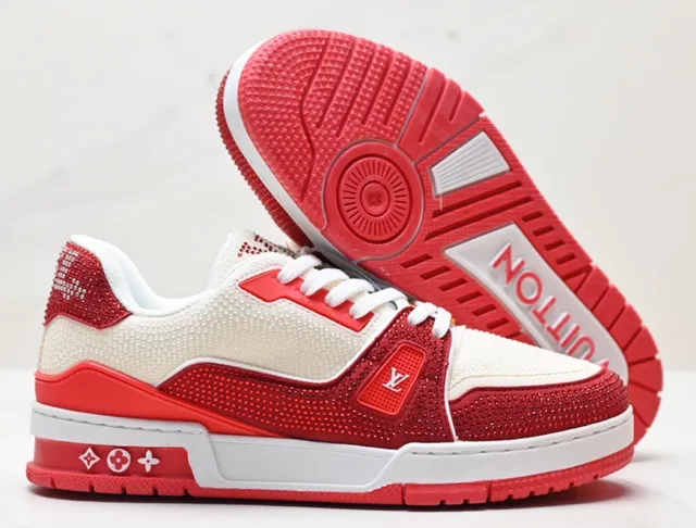 Louis Vuitton LV Trainer Crystal-Embellished