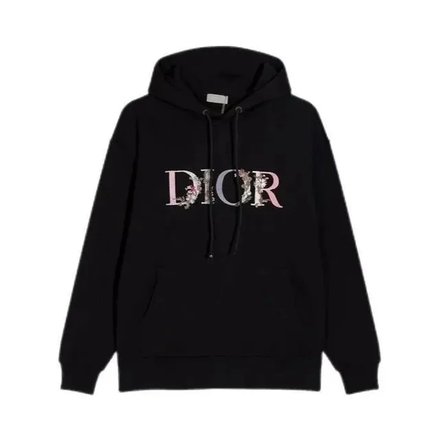 Dior Hooded Sweatshirt Floral Logo