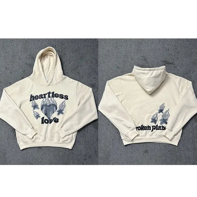 Broken Planet Croptop Hoodie Heartless Love