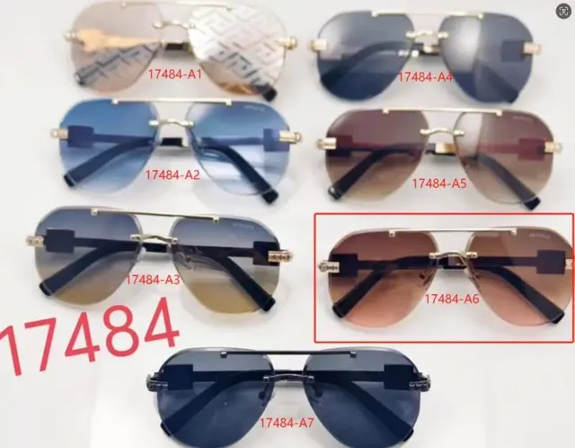 Santos de Cartier Sunglasses Aviator Style with Gold Accents