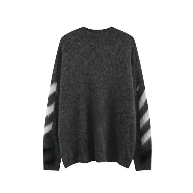 Off-White Knit Sweater Diagonal Stripe
