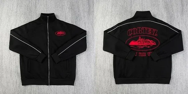 Corteiz Track Jacket Red Logo