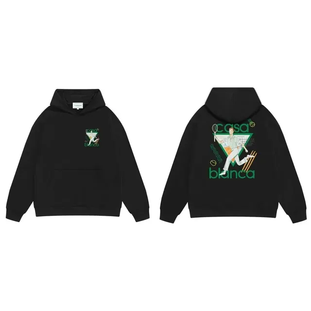 Casablanca Hoodie Tennis Graphic