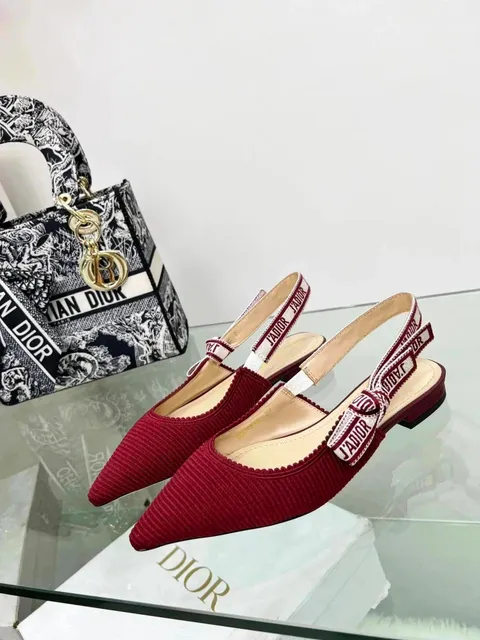 Dior J'adior Slingback Corduroy with Logo Strap