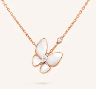 Van Cleef & Arpels Alhambra Butterfly Pendant Mother-of-Pearl and Diamond