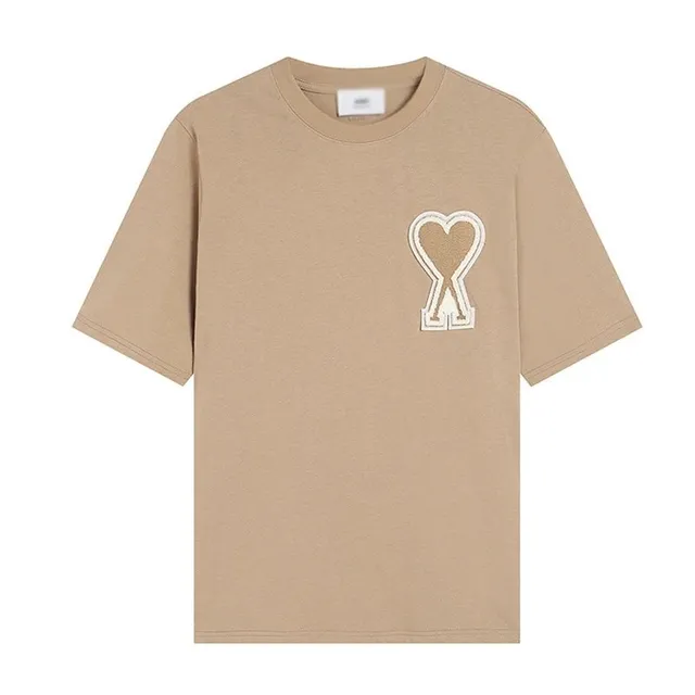AMI Paris Heart Logo T-Shirt Embroidered Heart