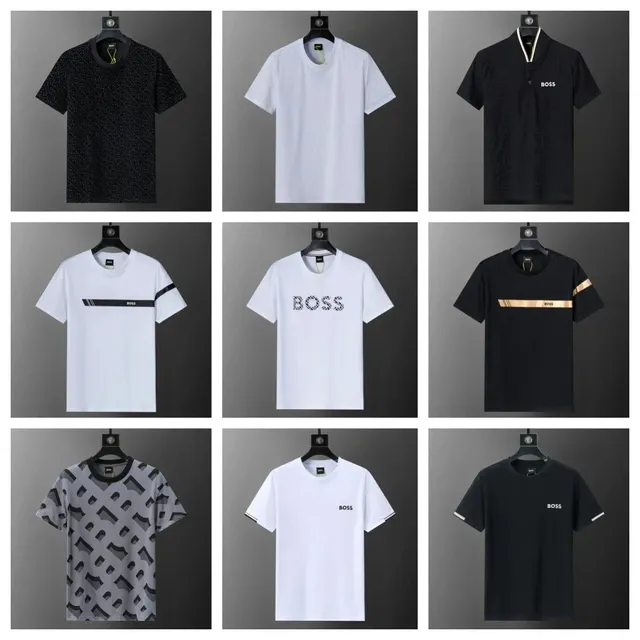 Hugo Boss T-Shirt Logo & Patterned