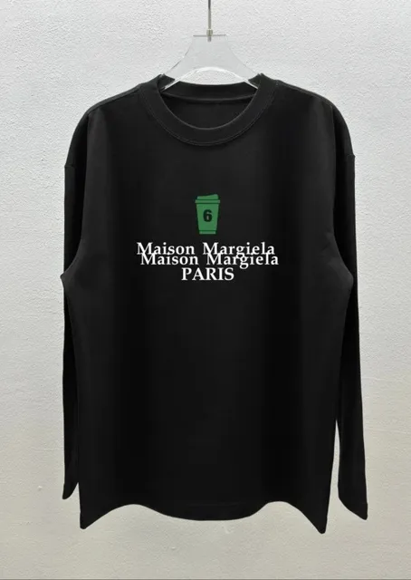 Maison Margiela Long-Sleeve Tee Coffee Cup Logo