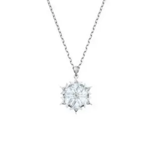 Snowflake white gold necklace