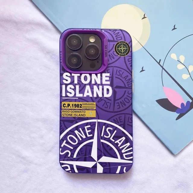 Stone Island Phone Case Compass Logo Print