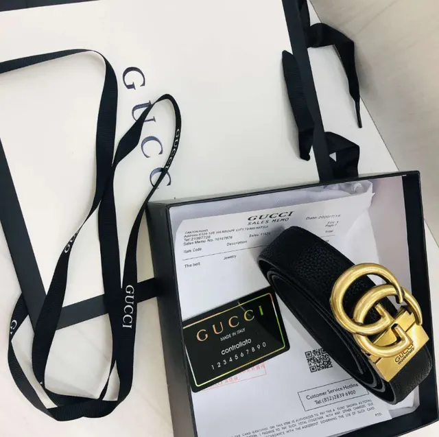 Gucci Horsebit Belt Black Leather with Gold Double G Buckle