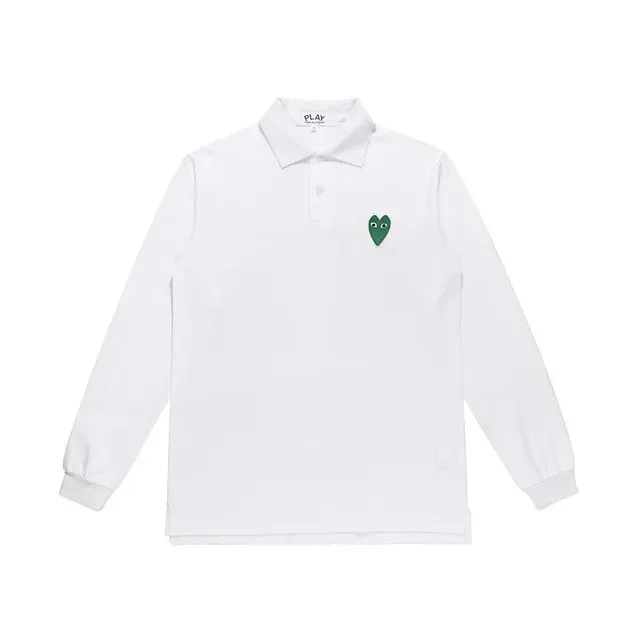 Comme des Garçons Polo Shirt Green Heart Logo