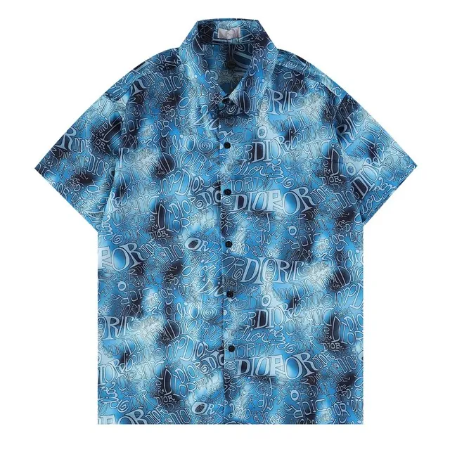 Logo-Print Shirt Tie-Dye Dior Graffiti