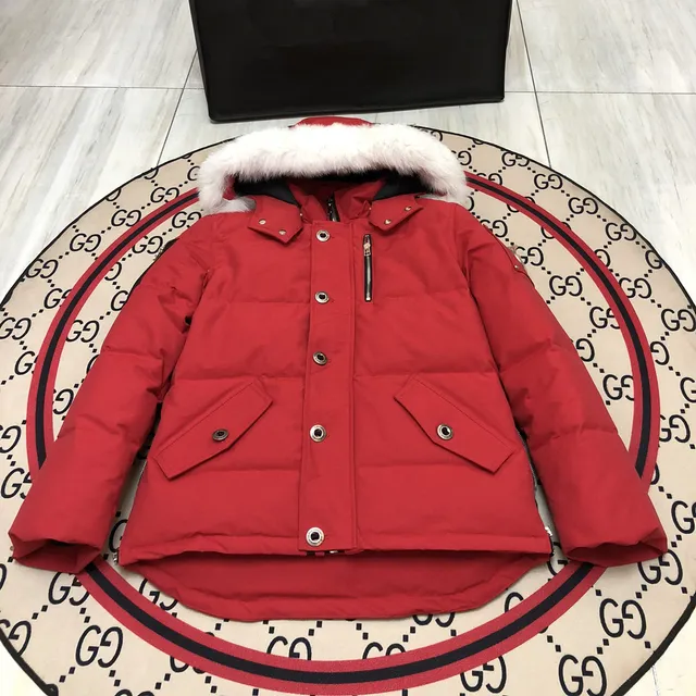 Red (06 men's white fur collar)