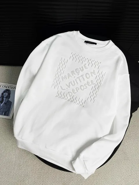 Louis Vuitton Crewneck Sweatshirt Crystal-Embellished Logo