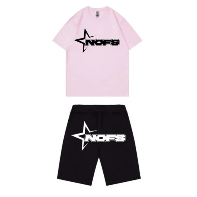 Corteiz Logo Tee and Shorts Set Star Logo