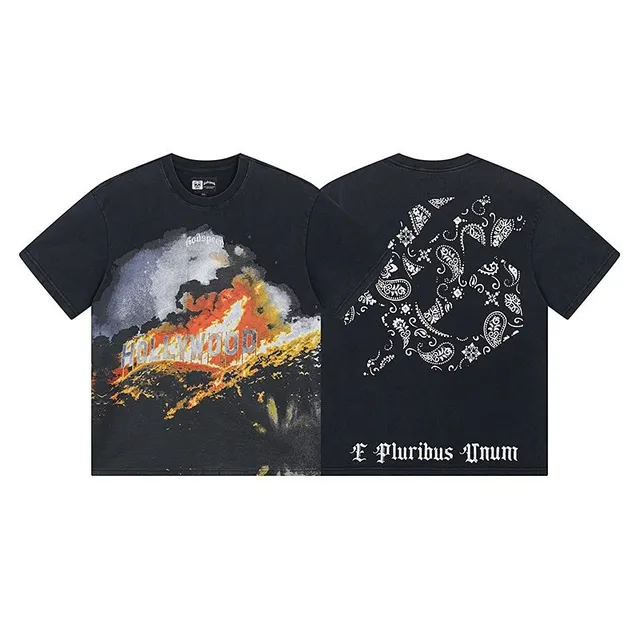 Gallery Dept. Graphic Tee Hollywood Fire Print