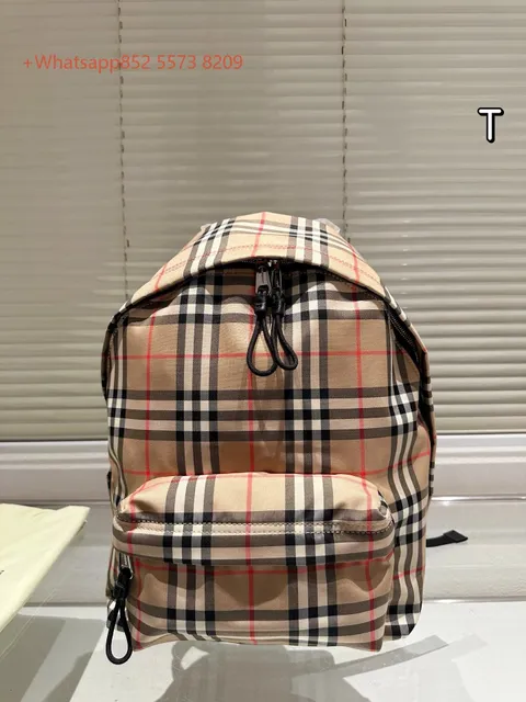 Burberry Check Print Backpack Classic Vintage Check