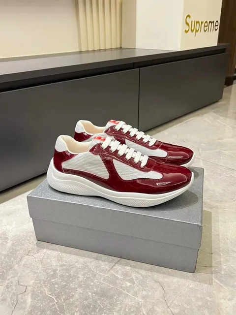 Supreme Prada Linea Rossa Sneaker Glossy Red and White