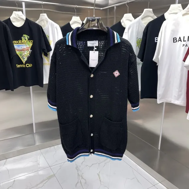 Casablanca Knit Cardigan Tennis Club