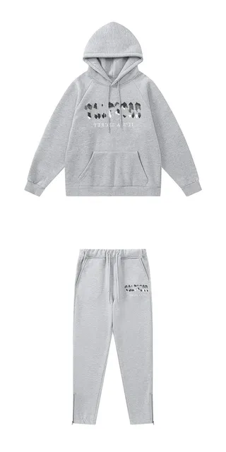 Fear of God Essentials Hoodie and Joggers Set Reflective Logo