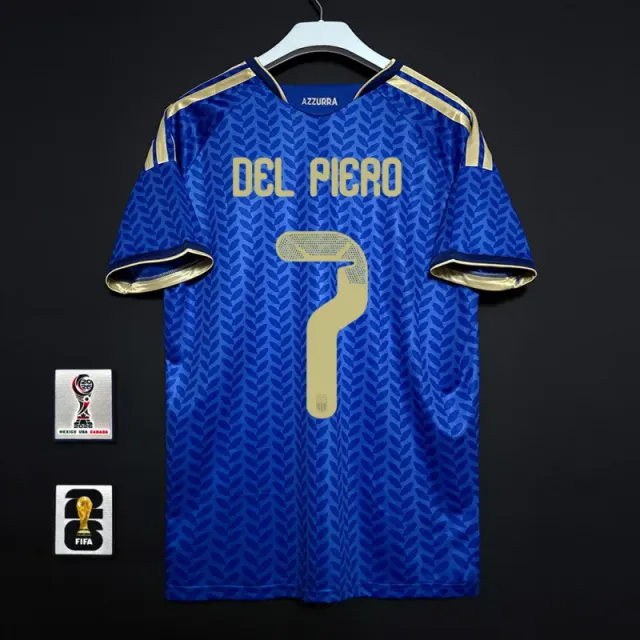 Italy home jersey #7 with captain's armband
