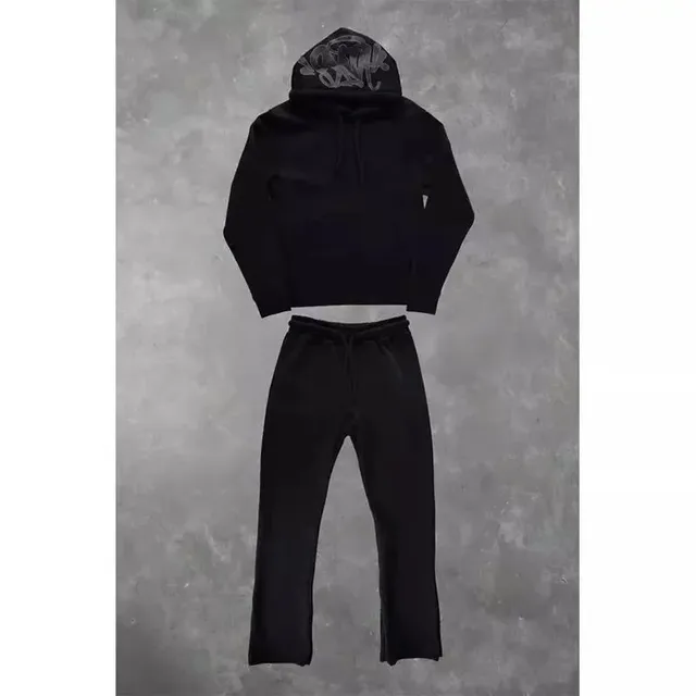 Hoodie and Joggers Set Solid Black