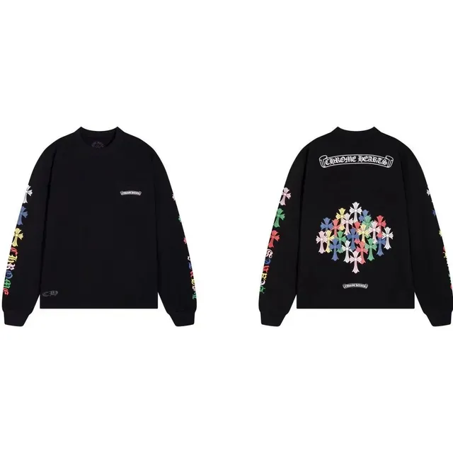 Chrome Hearts Long Sleeve Crewneck Multicolor Cross Print