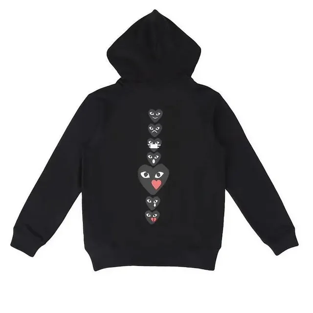 Comme des Garçons Zip-Up Hoodie Heart Eyes Graphic