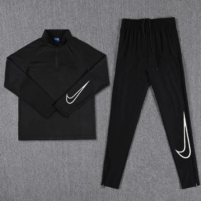 Nike Tech Fleece Set Black with White Swoosh