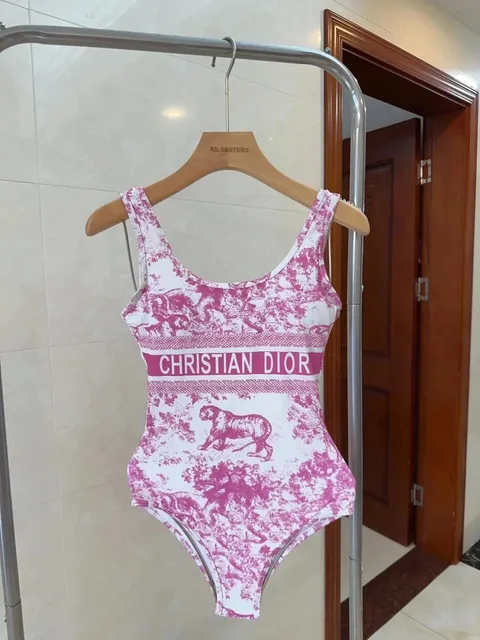 Dior Swimsuit Toile de Jouy Tiger Print