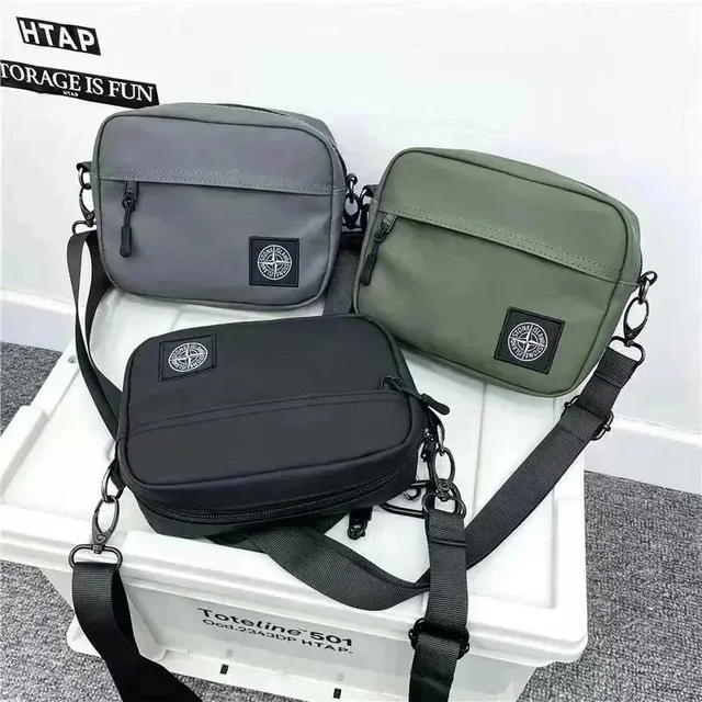 Stone Island Shoulder Bag Compass Logo Patch