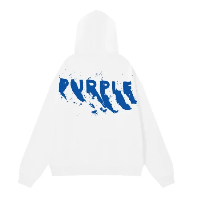 Broken Planet Hooded Sweatshirt Purple Splatter Print