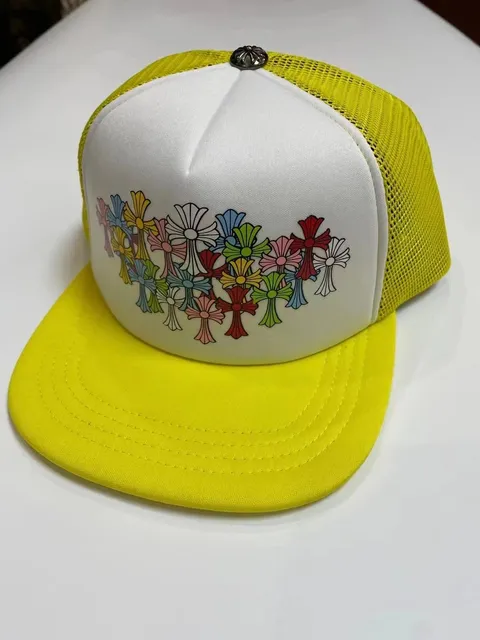 Chrome Hearts Trucker Hat Multicolor Cross Print