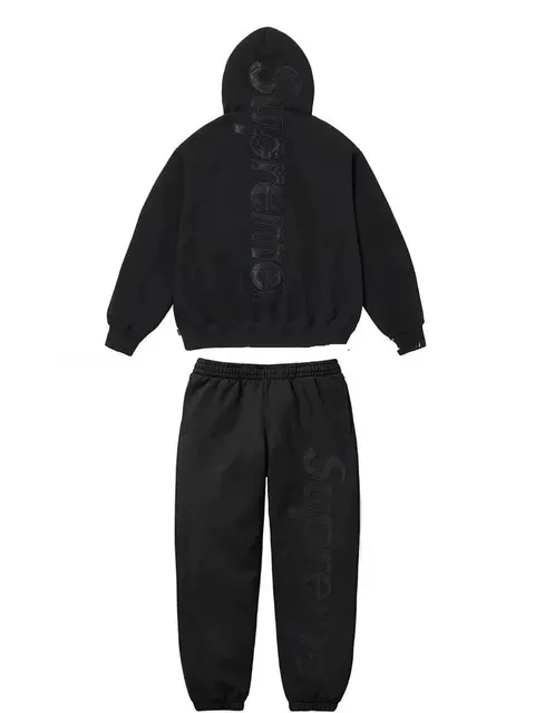 Supreme Hoodie and Joggers Set Embroidered Logo