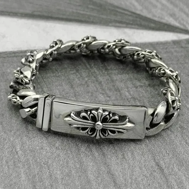 Chrome Hearts Chain Bracelet Cross Motif
