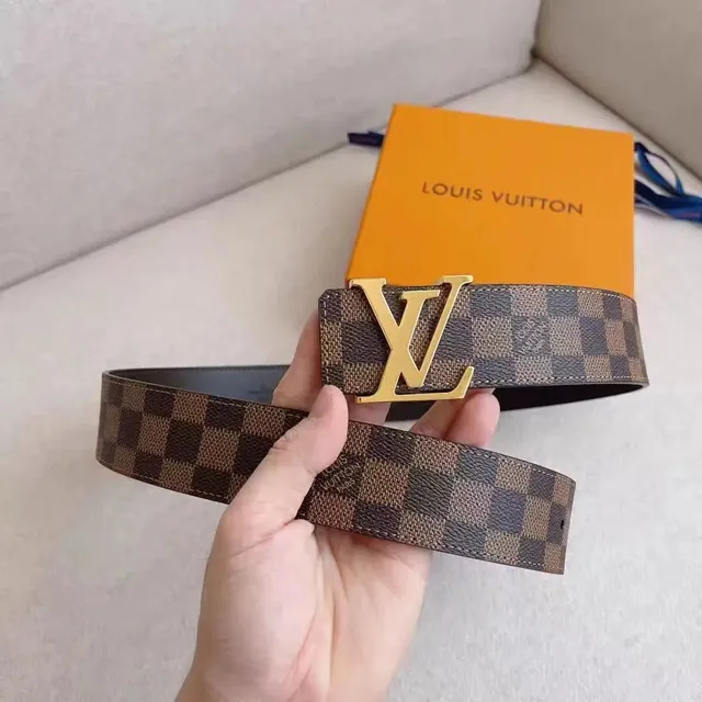 Louis Vuitton Reversible Belt Damier Ebene Brown/Beige