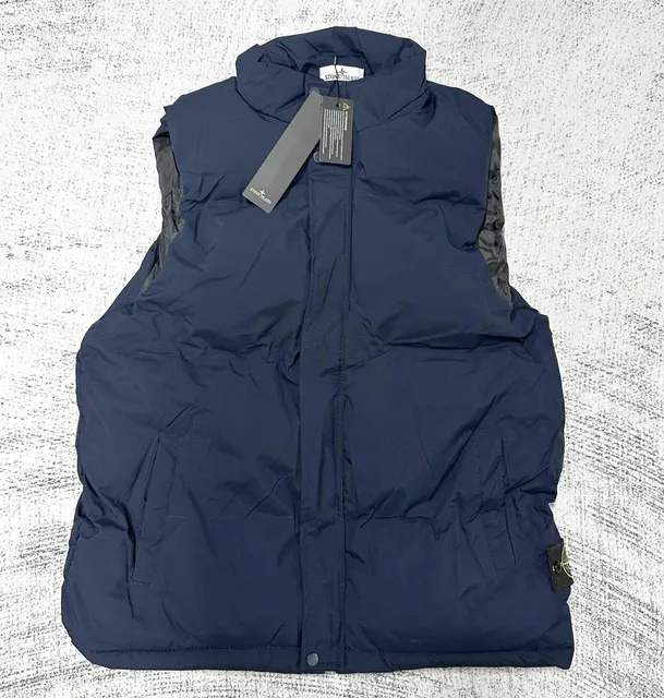 Stone Island Padded Vest Navy with Camo Panels