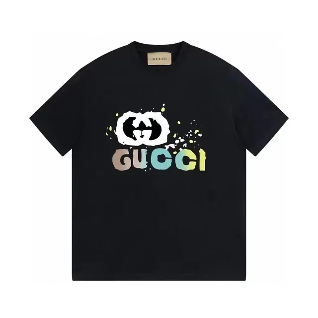 Gucci Graphic T-Shirt Paint Splatter GG Logo