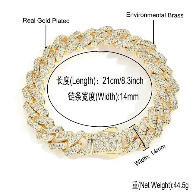 Chrome Hearts Curb Chain Bracelet Iced Out