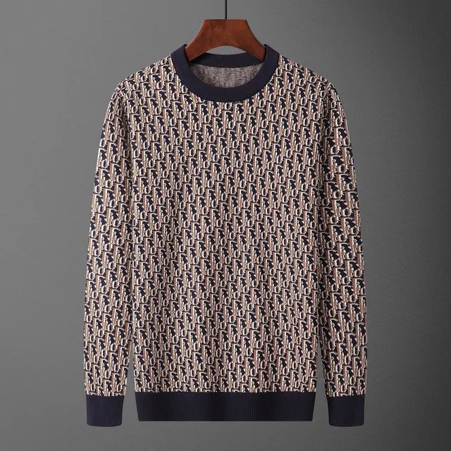 Dior Obligato Knit Sweater Oblique Logo Pattern