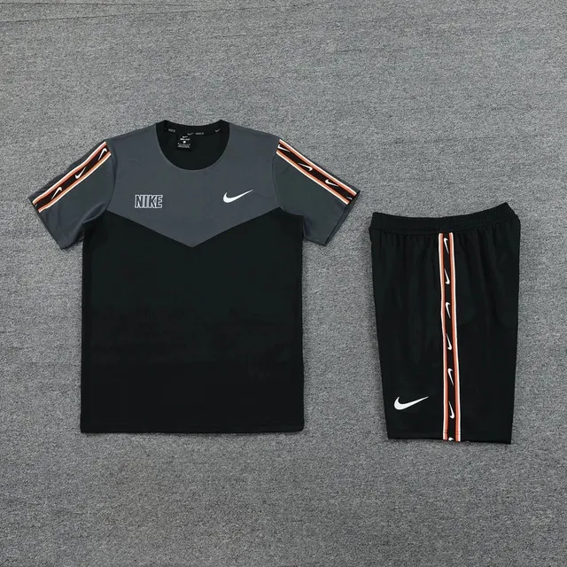 Nike Training Set Black/Grey Tape Detail