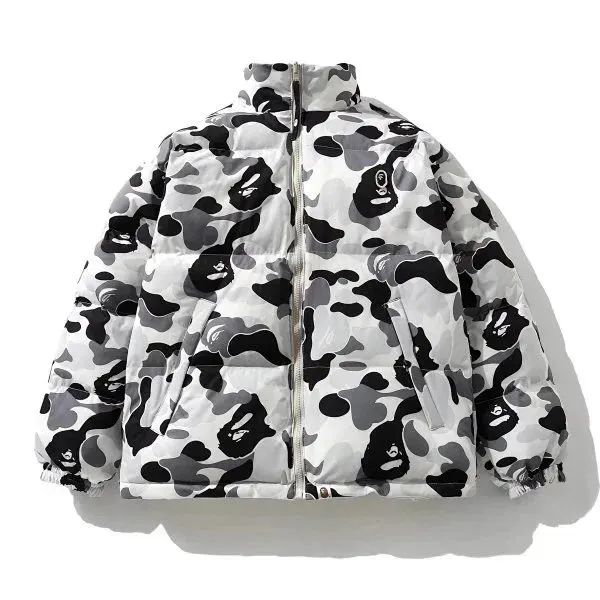 BAPE Shark Puffer Jacket Camouflage Print
